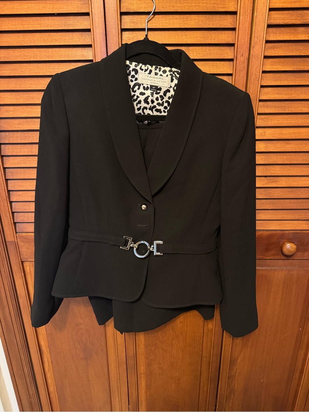 Tahari ASL Black Suit